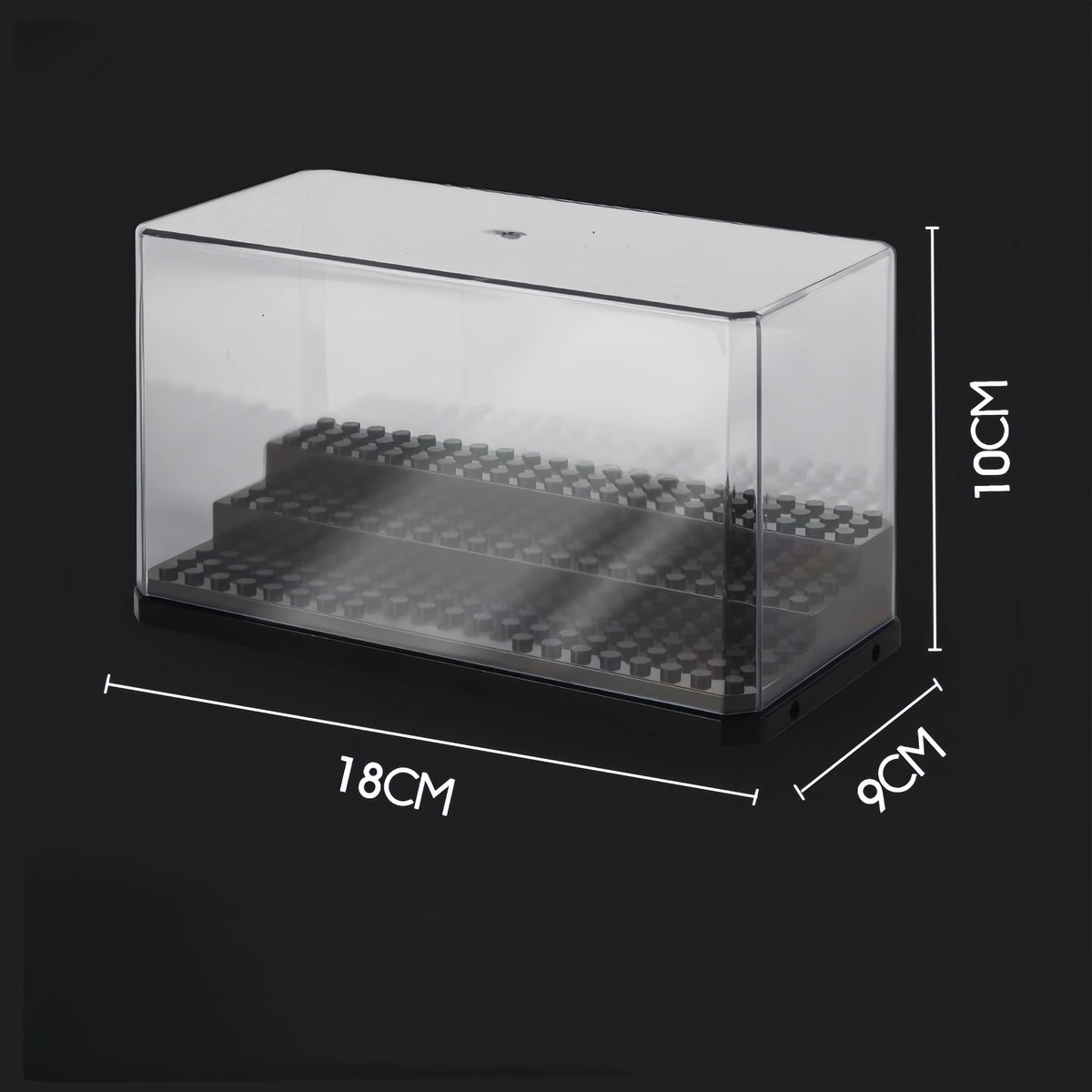3-Tier Clear Acrylic Display Case for Minifigures Pop Figures Wide Storage Shelf Transparent Protector Showcase for Small