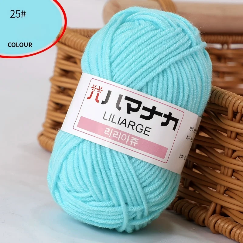 DIY Baby Milk Sweet Soft Cotton Knitting Wool Yarn Thick Fiber Velvet Yarn Hand Knitting Wool Crochet Yarn for DIY Sweater - 