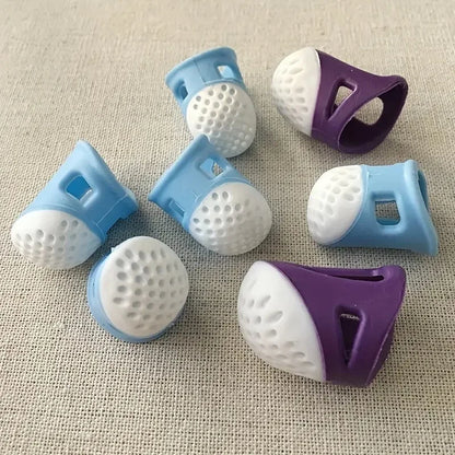 2-Pack Anti-Slip Sewing Thimbles, Soft Silicone for Comfort & Secure Grip, for Embroidery & Crafting.