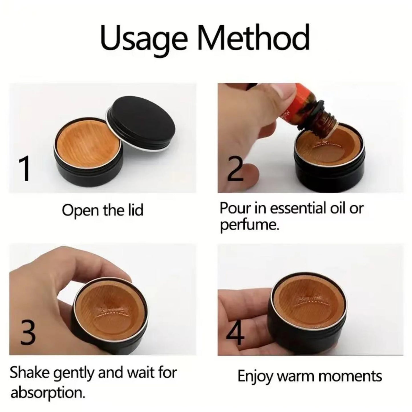 Natural solid wood aroma diffuser - suitable for long-lasting fragrance accessories in homes, bathrooms, living rooms, etc