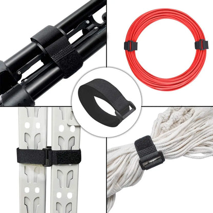 10-100pcs Reusable Hook and Loop Tie-downs Adjustable Nylon Cable Ties Nylon Fasteners Cord Straps Organizer for Securing Wir