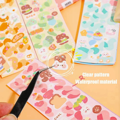 20-200 PCS Goo Card Cute Stickers Kawaii Cartoon Laser Sticker No repeat for Diary DIY School Students Decoration Stationery
