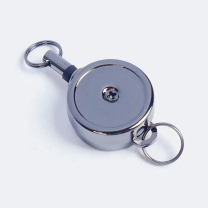 Retractable Key Chain Key Chain Pull Back Recoil Movement Key Ring Anti-lost ID Card Holder Anti-theft Chain Organizer - 1pc-