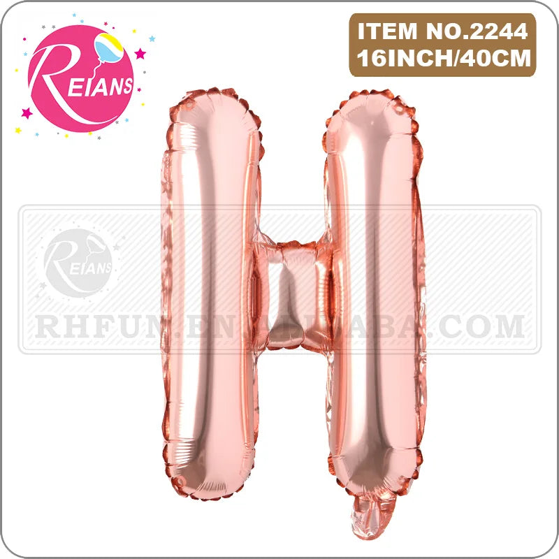 16 inch rose gold letter aluminum film balloon number digital balloon set wedding baby shower birthday party decoration ballo
