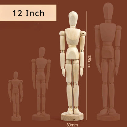 5.5/8/12 inch Artists Wooden Manikin Jointed Mannequin Perfect for Home Decoration The Human Figure Supplies Drawing Tools - 