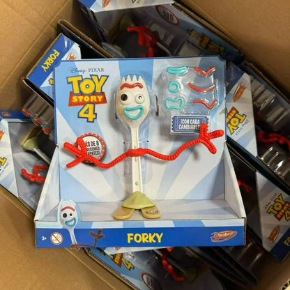 Original 18CM Disney Toy Story4 Forky Woody Buzz Jessie Interchangeable Toy Action Figure Anime Figurine Doll Gift - IN BOX