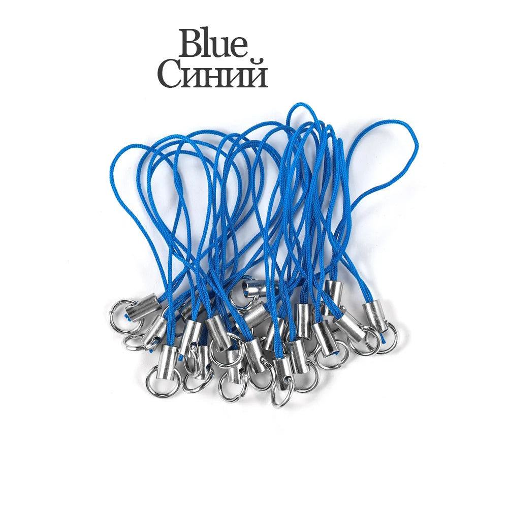 20/50/100Pcs Lanyard Lariat Strap Cords Lobster Clasp Rope Keychain Hooks Mobile Set Charms Keyring Pendant Key Ring Accessor