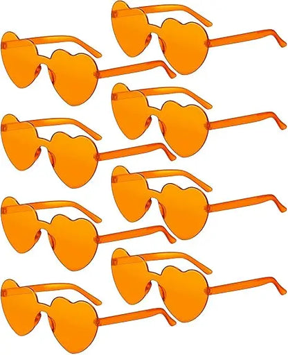 10 pcs Heart-Shaped Glasses Party Favors, Plastic Novelty Eyewear, for Weddings, Birthdays, Anniversaries, Bachelor Parties -
