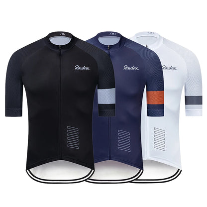 Men Cycling Jersey Raudax Classic Black Cycling Racing Tops Short Sleeve Cyclist Clothes Shirt Maillot Summer Bicycle Bike We