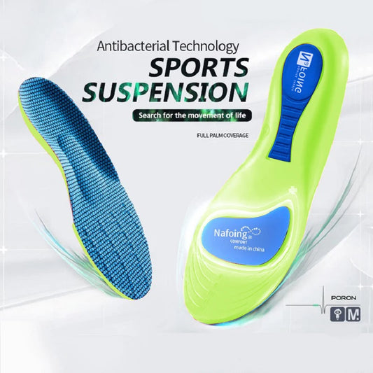 Orthopedic Insoles for Feet Sport Shock-absorbing Insole for Shoes Arch Support Plantar Fasciitis Templates Pads Men Women So