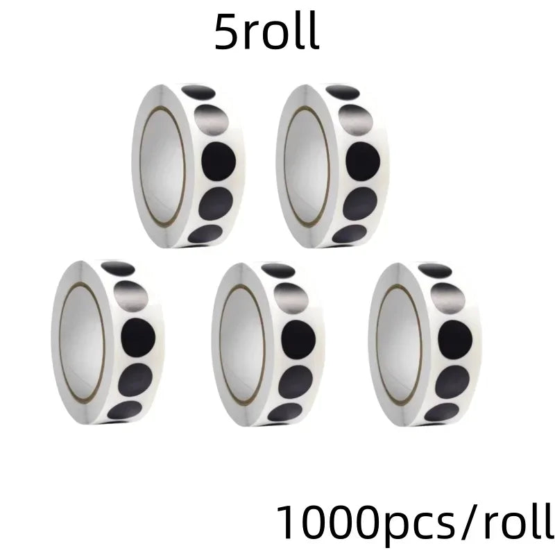 1000 PCS Color Dot Label Sticker Classification Mark Coated Paper Sticker Rolls Kawaii Stationery Aesthetic