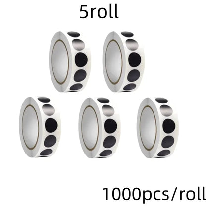 1000 PCS Color Dot Label Sticker Classification Mark Coated Paper Sticker Rolls Kawaii Stationery Aesthetic