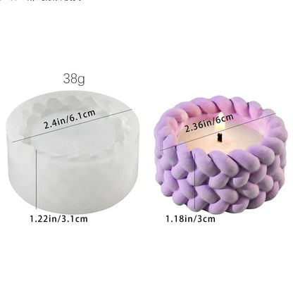 Hemp Rope Candle Cup Silicone Mold DIY Succulent Flower Pot Home Decor Molds Cement Gypsum Resin Clay Craft Storage Box Mould