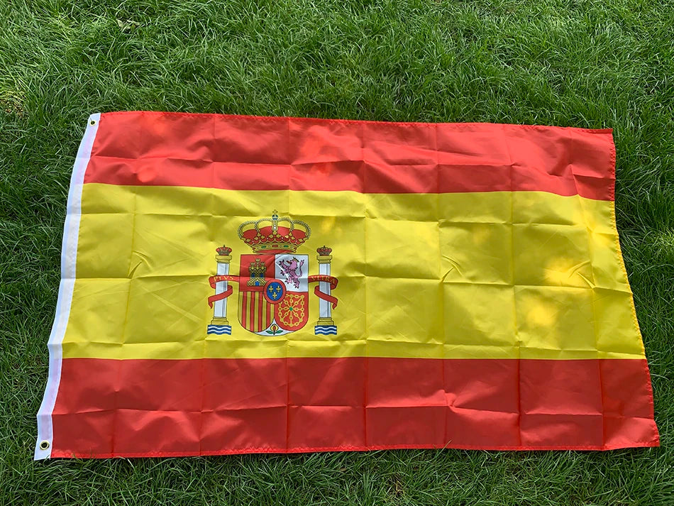 (SKY FLAG) Spain Flag 60x90cm 90x150cm ES Espana Spanish Flag Super Poly Football Flag Indoor Outdoor for Celebration Big Fla