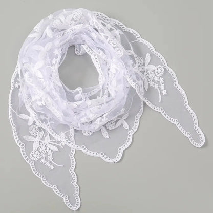 Fashion Ins Lace Hair Scarf Women Retro Triangle Hair Bands Vintage Triangular Headscarf Girls Elegant Headwear Hair Accessor