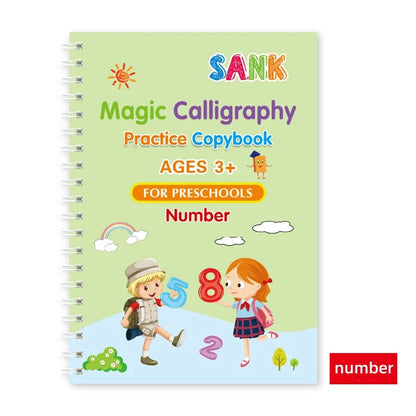 Magical Tracing Workbook Educational Montessori Books for Children Pen Control Training Reusable Calligraphy Copybook for Kid