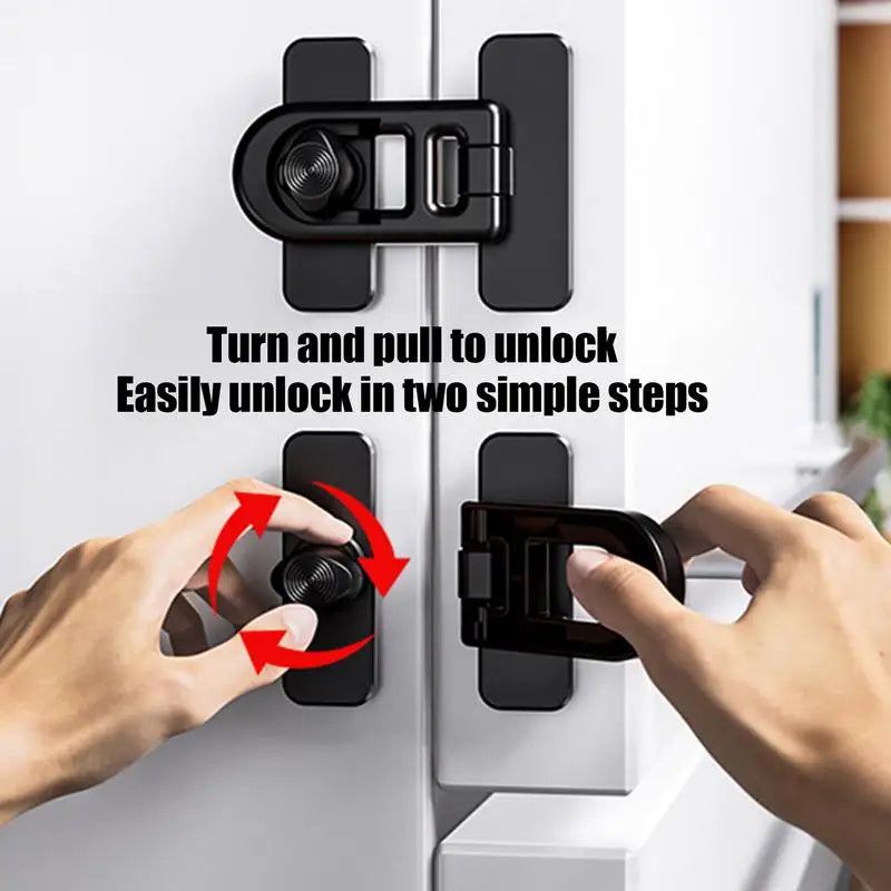 Refrigerator Lock Adhesive Keyless Freezer Locks Refrigerator Door Locks Child Proof Fridge Lock Oven Baby Proofing for Cabin