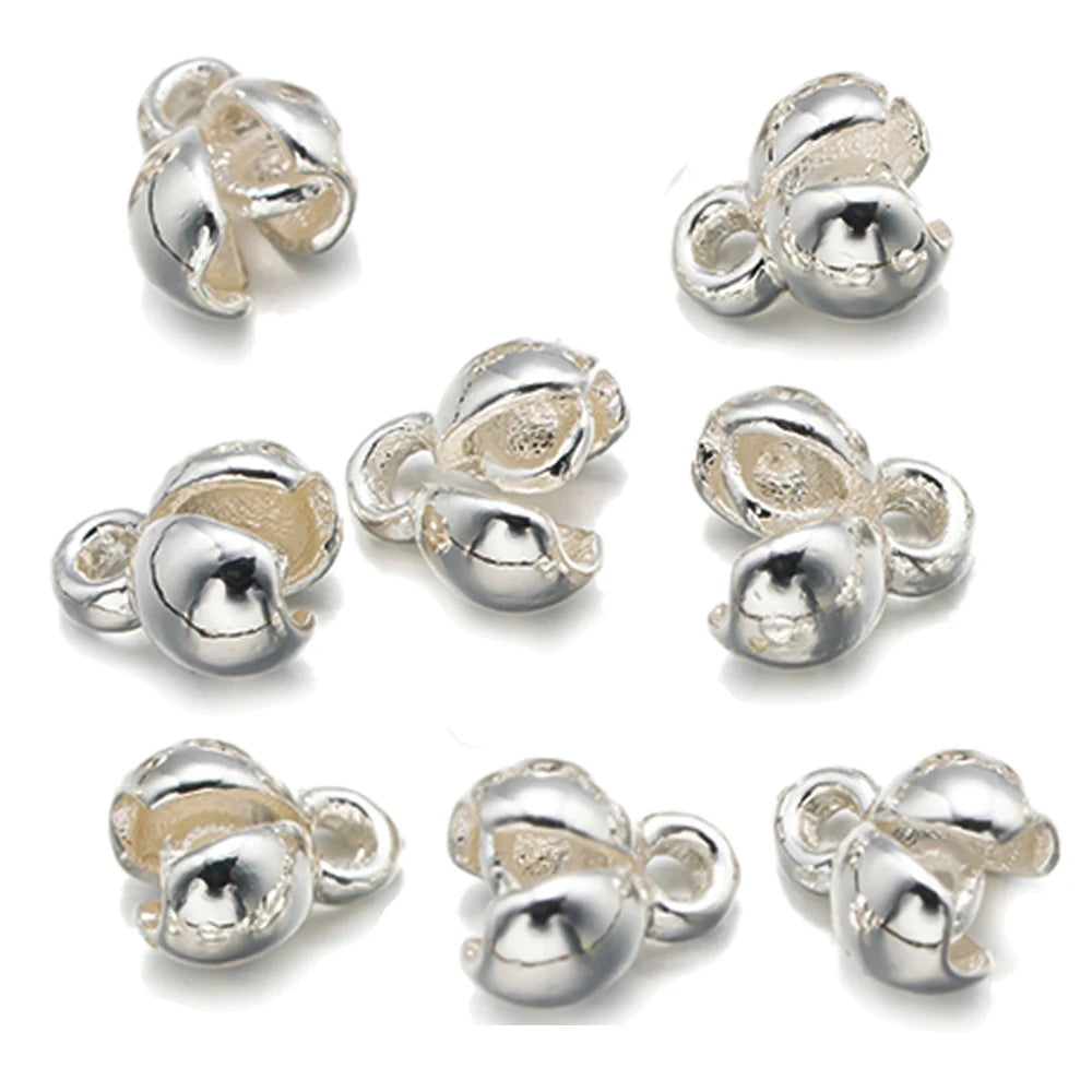 20Pcs 18K Gold Plated Brass Pearl Bracelet Ends Beads End Tips Connector For DIY Necklaces Earrings Jewelry Making Accessorie