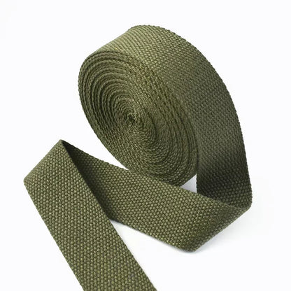 5Meters 1.3mm 20-50mm Cotton Webbings Tape for Bag Strap Backpack Label Ribbon Band Clothes Bias Binding DIY Sewing Accessori