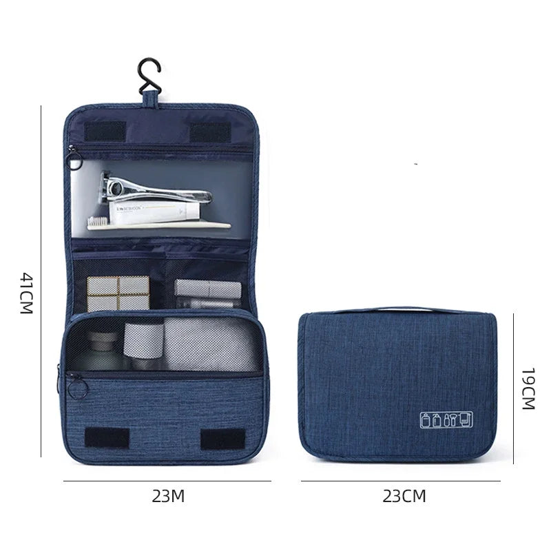 Oxford Fabric Men Business Portable Storage Bag Toiletries Organizer Women Cosmetic Bag Waterproof Hanging Travel Wash Pouch 