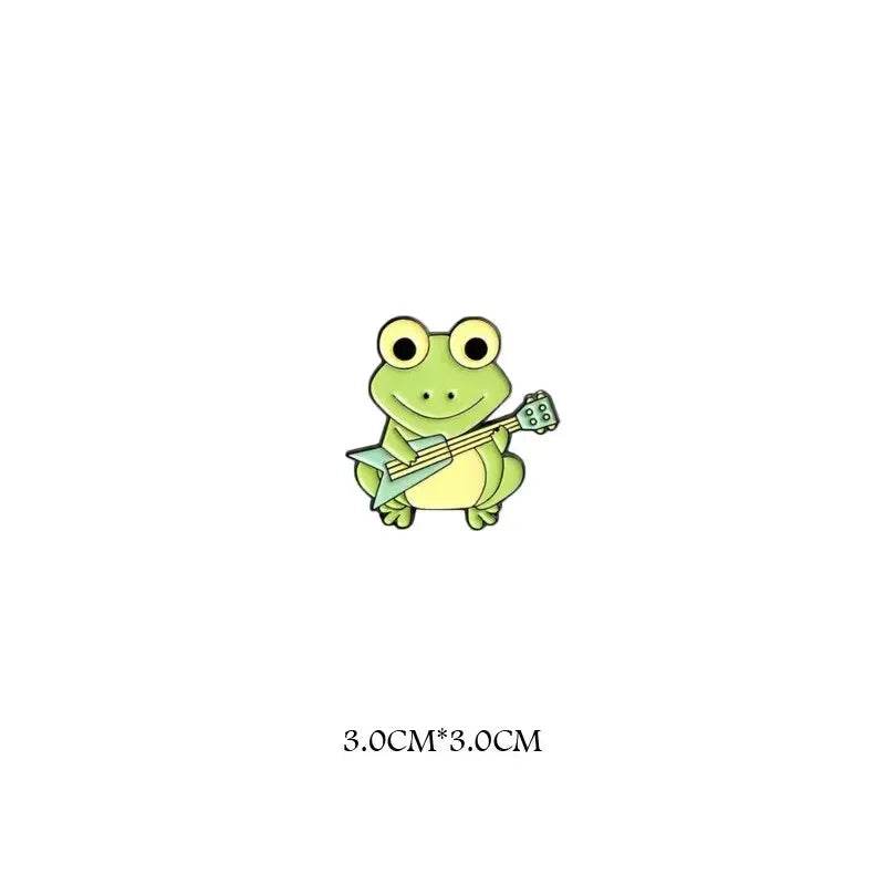 Cute Funny Vertical Middle Finger Frog Alloy Brooch Creative Cartoon Animal Badge Personality All-match Clothing Accessories 