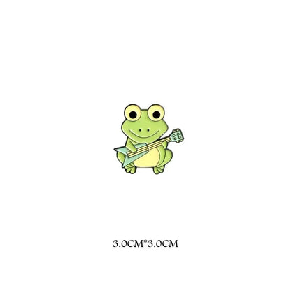 Cute Funny Vertical Middle Finger Frog Alloy Brooch Creative Cartoon Animal Badge Personality All-match Clothing Accessories 