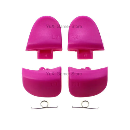 YuXi L1 R1 L2 R2 Trigger Buttons Replacement for PS5 BDM-030 V3.0 Controller Button Set With Springs - Peach Red
