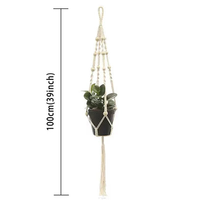 Hanging Plant Handmade Macrame Plant Hanger Flower Pot Planter Hanger Wall Decor Courtyard Garden Hanging Planter Hanging Bas