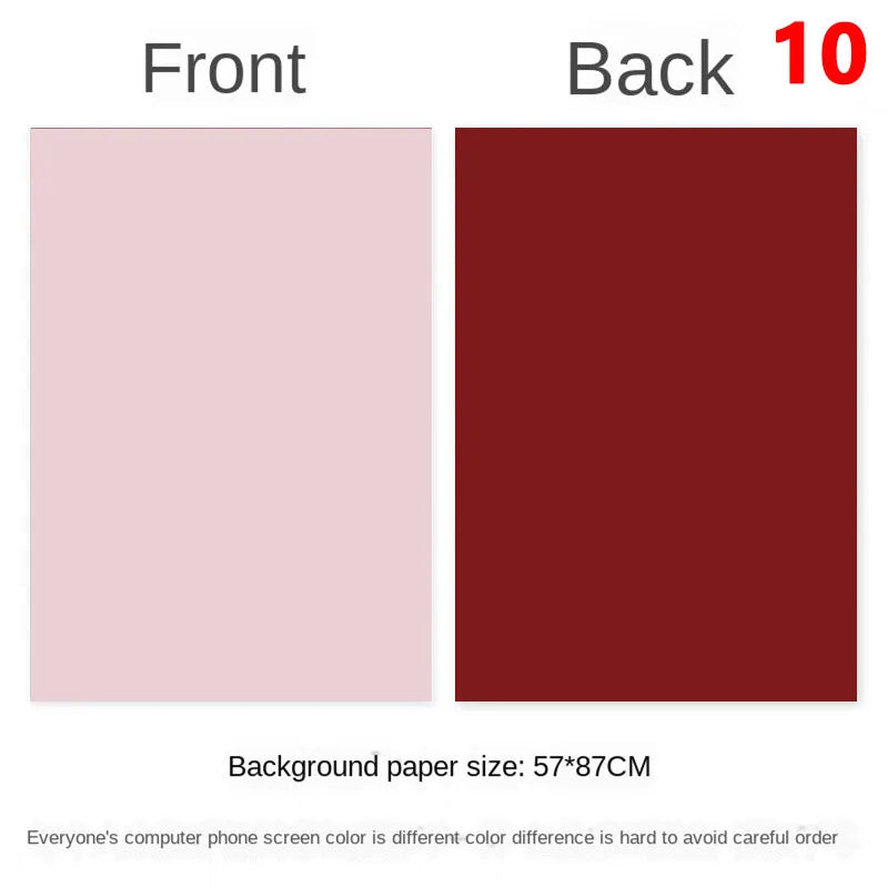 Photography Backdrops Wallpaper 57*87cm 2sides Solid Color Photo Background Props for Photo Studio Newborn Product Photograph