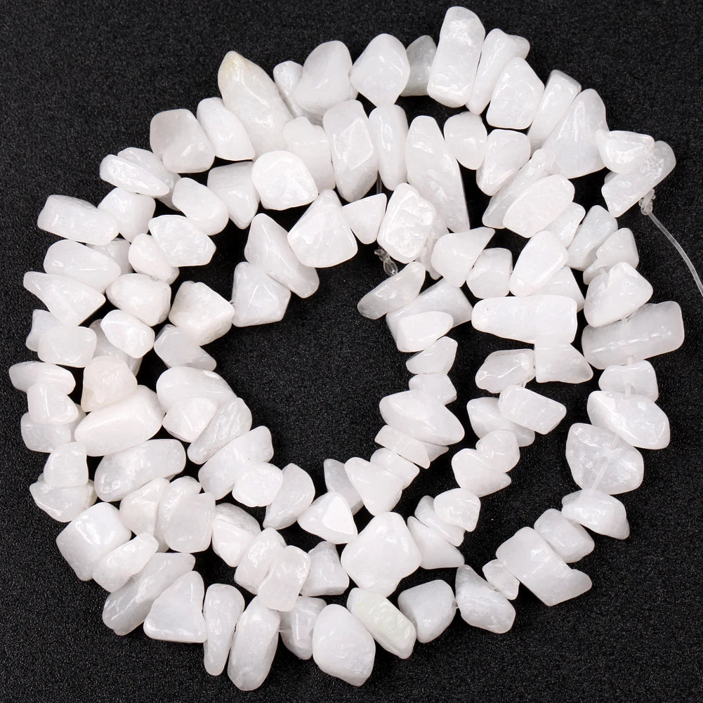 Natural Stone Chips Beads 3-5-8-12mm Irregular Gravel Beads For Jewelry Making Freeform Beads Diy Necklace Bracelet 15''
