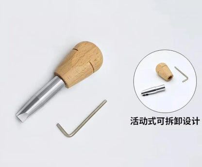 Wood Pear Shape Graver Wooden Handle Jewelers Engraving Benchs Tool Engraving knife Holder jewelry Drill Milgrain Tools