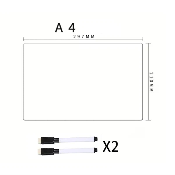 A3 A4 A5 Magnetic Dry Erase Board Refrigerator Magnet Marker WhiteBoard Sheet Kitchen Erasable Flexible Fridge Memo Grocery L