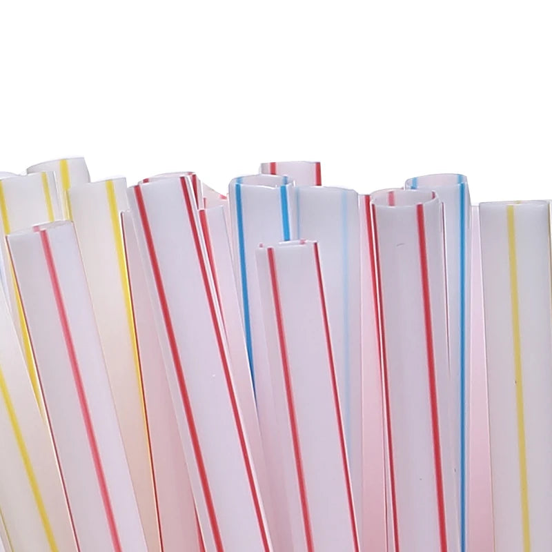 50-1000 Pcs Multicolor Drinking Straws Rietjes Milk Tea Bar Party Wedding Kitchen Home Accessories Beverage Black Straw Whole