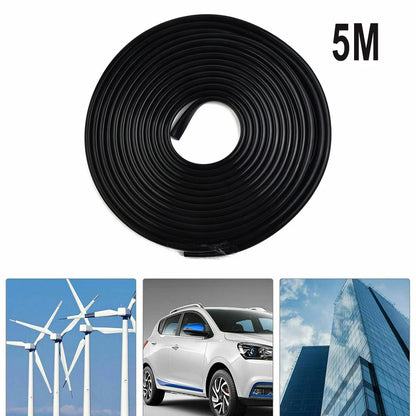1 Pc 5M Car Door Edge Protector Strip Trim U Shape Rubber Guard Seal 11mmx5mm Auto Care sealing strip Tools decoration
