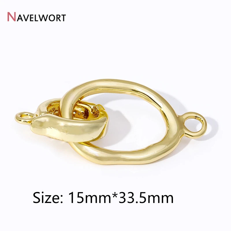 18K Gold Plated Brass Metal Connector Clasps For Jewelry Making,Locks For Bracelet,Pearl Necklace Clasps,Jewelry Accessories 