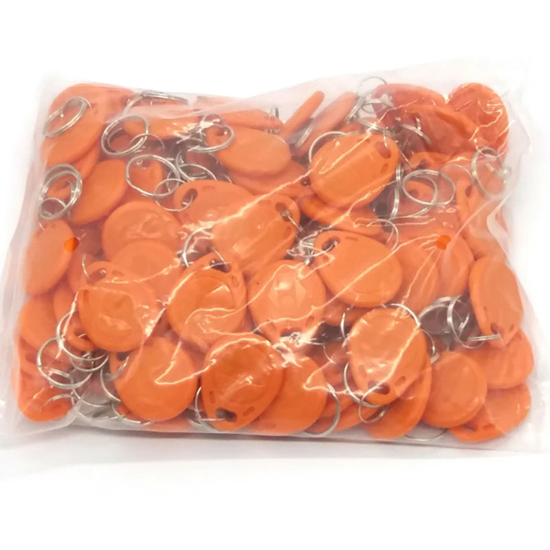 10 Colors 100pcs/Lot RFID Tag Proximity ID Token Tag Key Ring 125Khz RFID Card Black Red Green Gray Yellow Blue
