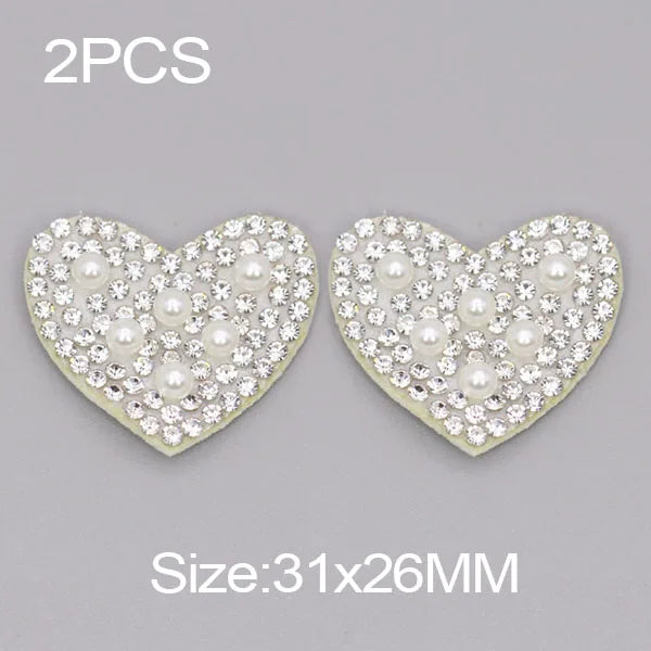 26 English Letters Pearl Rhinestone Patches For Clothes A-Z Alphabet Pearl Rhinestones Applique Sew On/Glue On Patches DIY Na