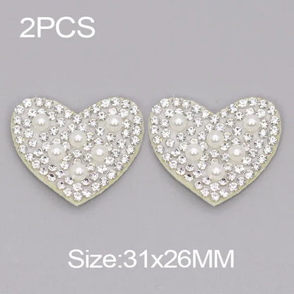 26 English Letters Pearl Rhinestone Patches For Clothes A-Z Alphabet Pearl Rhinestones Applique Sew On/Glue On Patches DIY Na