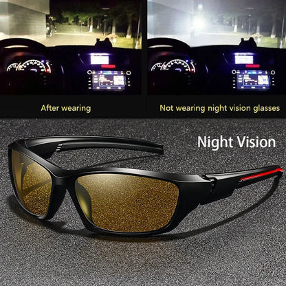Fashion Vintage Square Frame Unisex Night Vision Glasses Reduce Visual Fatigue Lenses Anti-Glare Anti-Reflective Eyewear - F3