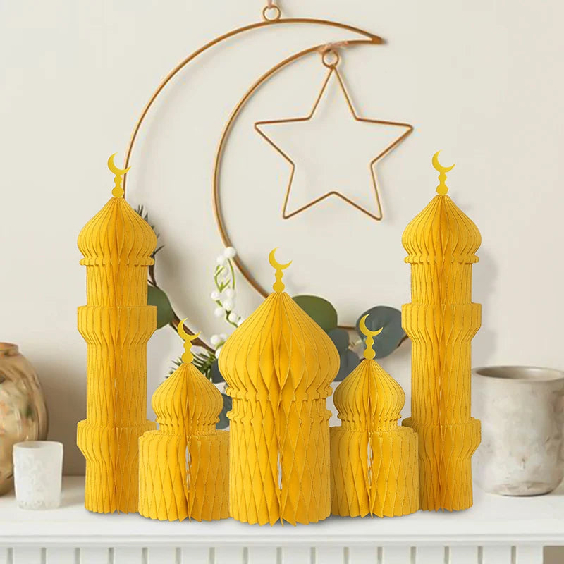 Ramadan decorations 2026 Honeycomb Ball Party Favors Gifts Ramadan Decoration 2026 Ramadan Festival Eid Bedroom Backdrop Deco