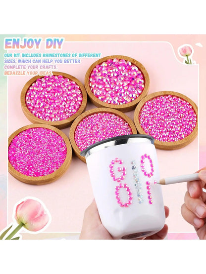 28 Grid 3/4/5mm Mixed Color Jelly/Resin Drill Rhinestone Set DIY Clothing Nail Drill Phone Drill Glasses Drill Hat Drill, Etc