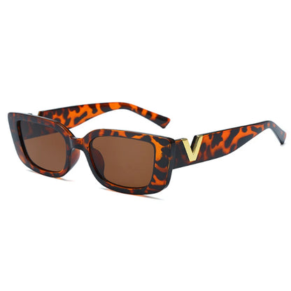 Fashion Rectangle Sunglasses Women Vintage Small Frame Sun Glasses Ladies Classic Black Square Eyeglasses Oculos