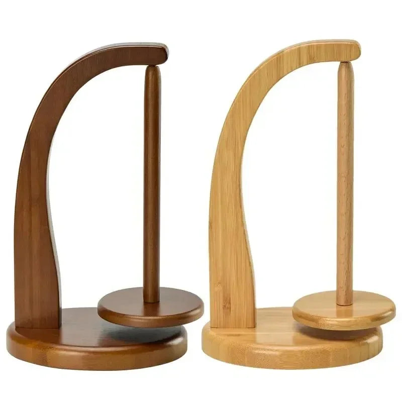 Wooden Yarn Holder Spinning Knitting Tools Crochet Yarn Holder Rotating Magnetic Thread Spool Wool Ball Winder Rotation Spinn