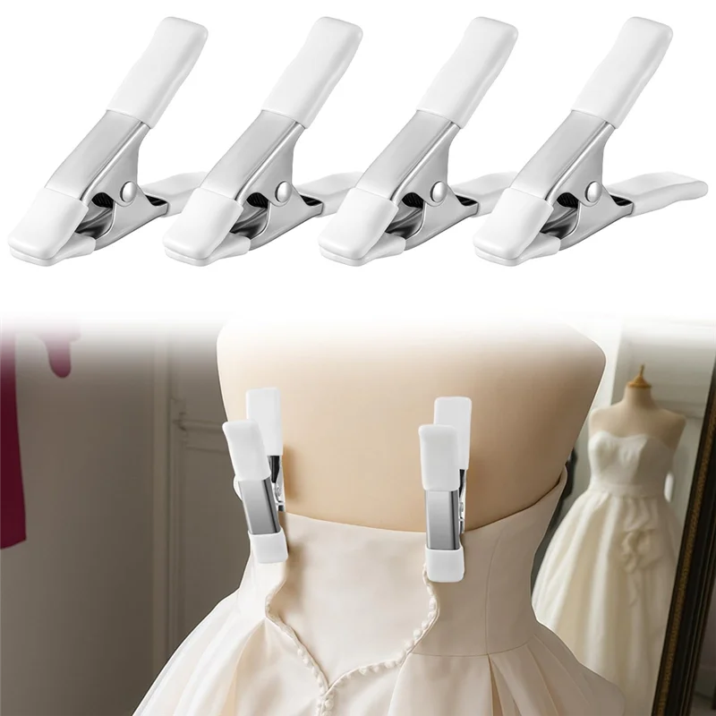 Heavy Duty Fixed Clamp 4 Pack Dress Clips Clothing Clamps For Fitting Bridal Seamstress Mannequin Wedding Photographer