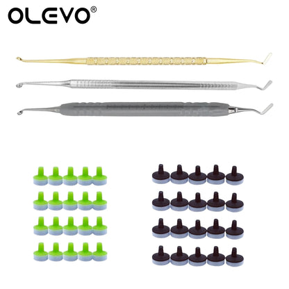 Dental Composite Resin Kit Filling Molding Tools Materials Quick Foam Pad Light Cure Holder Handle Spatula Dentistry Instrume