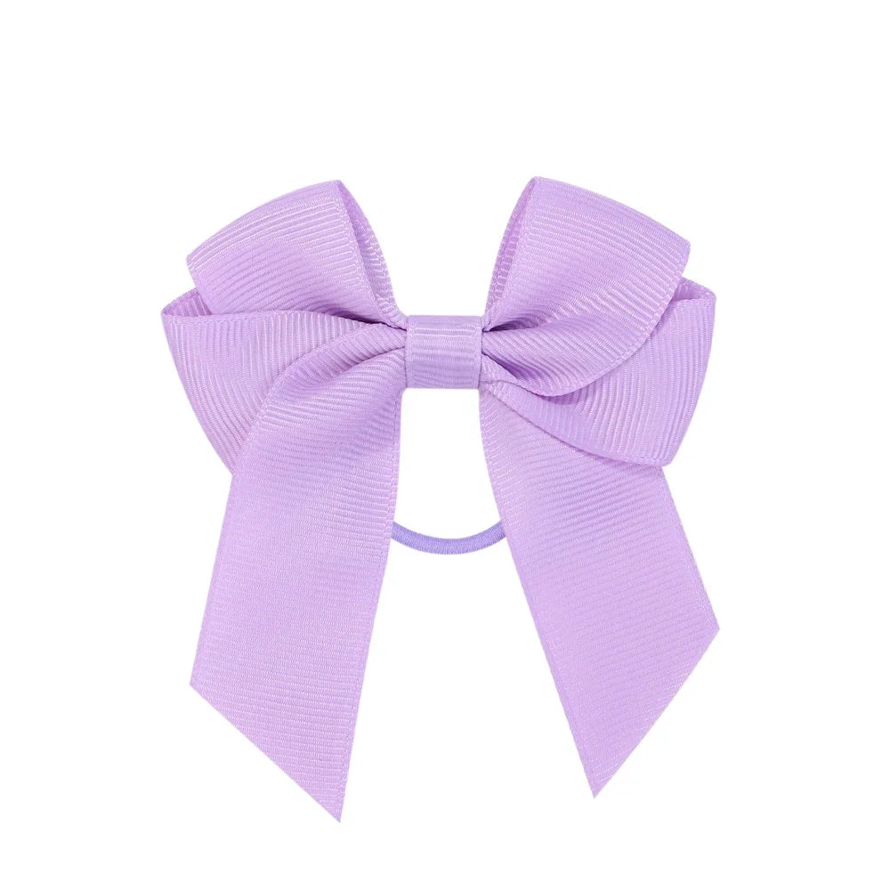 3.15inches Solid Color Hair Ribbon Hair Band for Girls Toddler Cheer Up Bows Head Rope Kids Headwear Ponytail Hair Accessorie