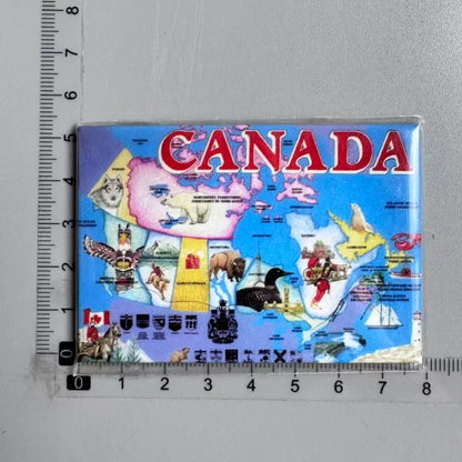 Canada Tourist Souvenir Fridge Magnets Ottawa Victoria Limeau Bridge Vancouver Quebec Toronto Bear Moose Maple Leaf Stickers 