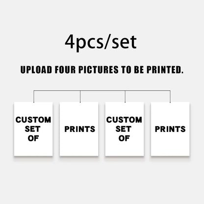 1/2/3pcs Personalized Custom Canvas Prints Photo Poster for Family Life Pet Anime Birthdays Weddings Scenery Home Wall Art De