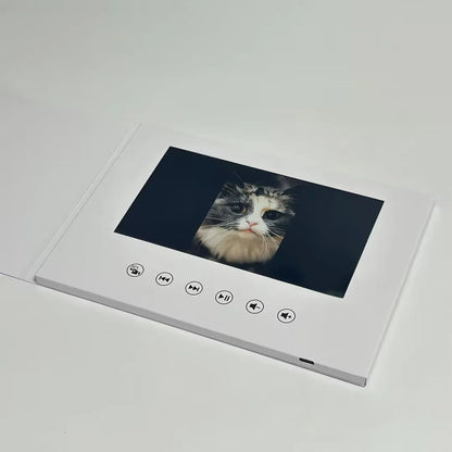 7 inchs Birthday Video Book Card 4GB Lcd Invitation Gift Music Greeting Card Upload Videos Photos Wedding Invite Digital fram