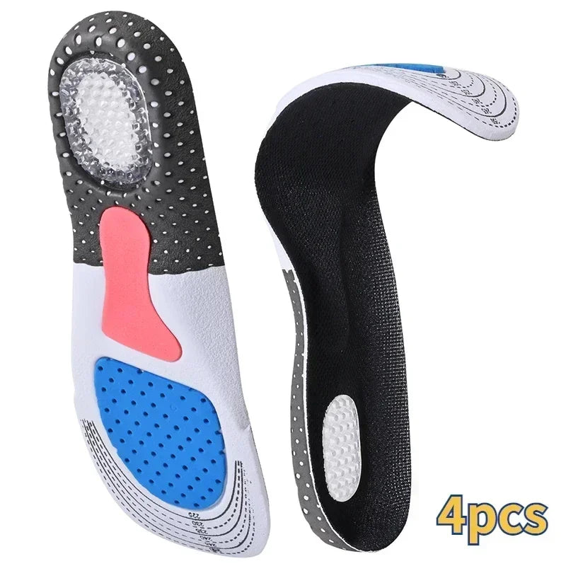 6Pcs Orthopedic Insoles for Feet Arch Support Plantar Fasciitis Orthopedic Insole Silicone Shock Absorbing Soft Running Cushi